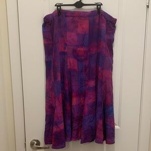 Vintage A-Line Silk Skirt
